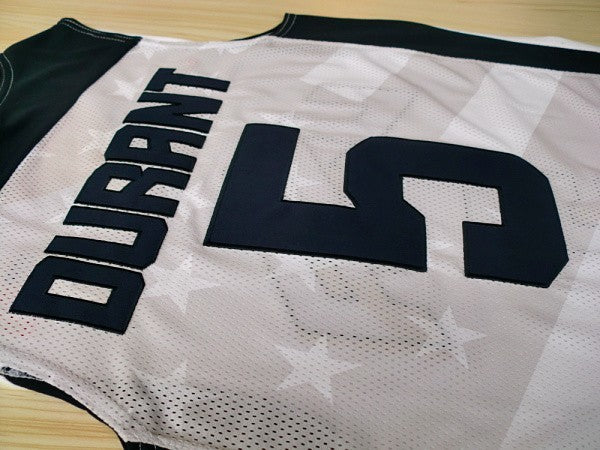 2012 American Dream Team No. 5 Durant White Embroidered Jersey