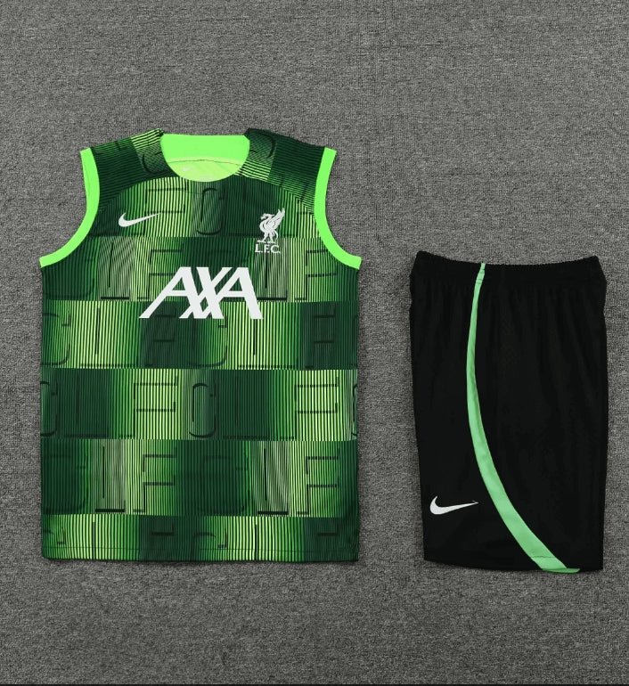 2023/2024 Liverpool pre-match training Green Jersey+Shorts  1:1 Thai Quality