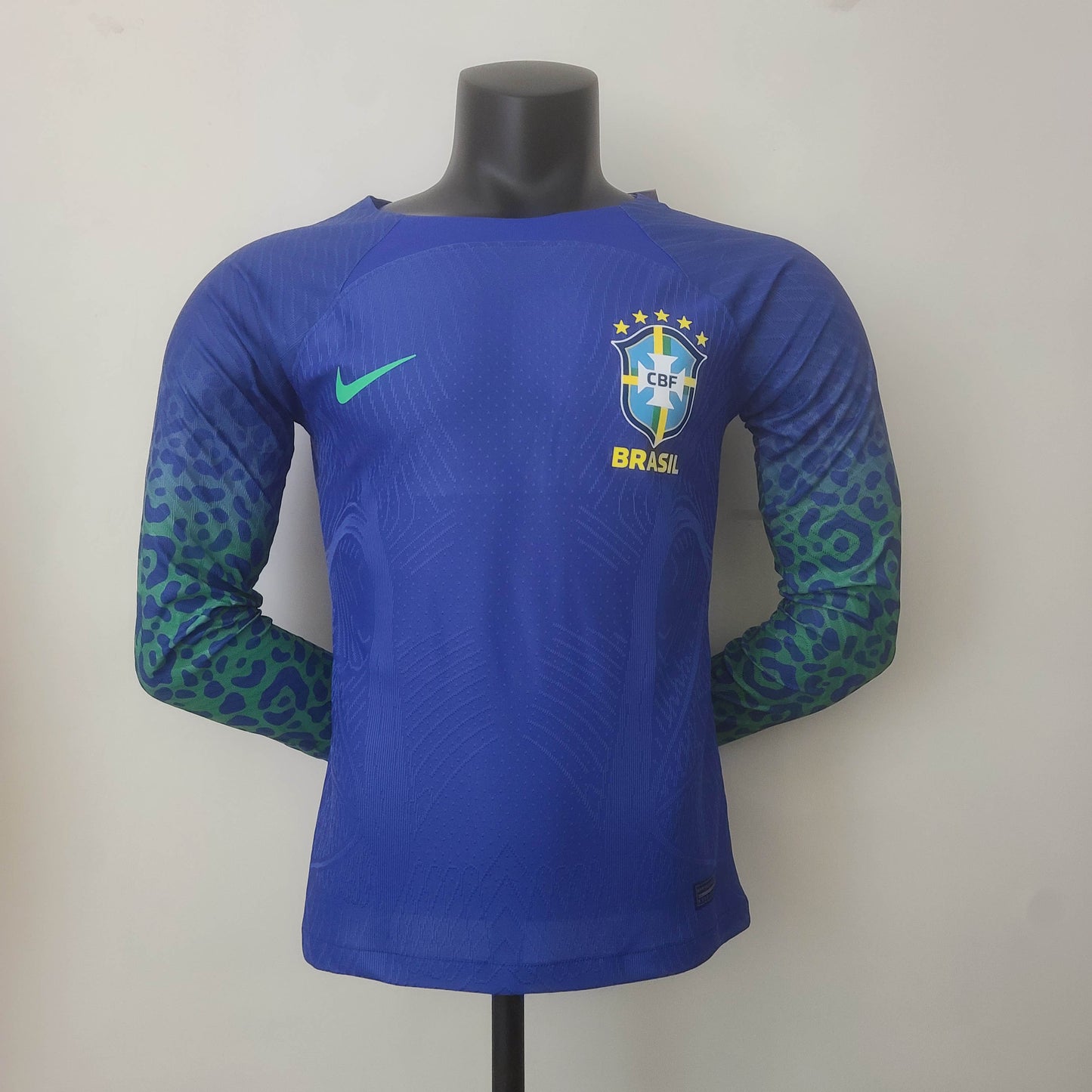 2022 FIFA World Cup Long Sleeve Player Version Brazil Away Soccer Jersey