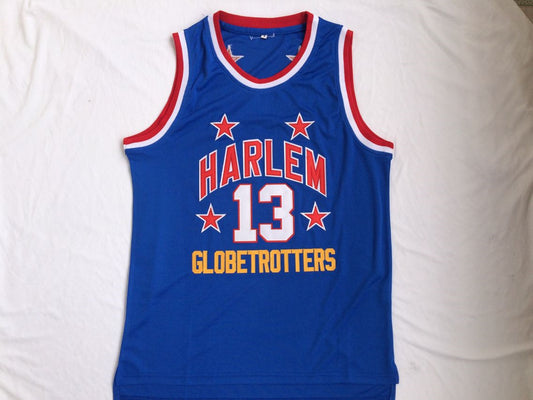 Harlem Basketball Team Wilt Chamberlain No. 13 Blue Jersey