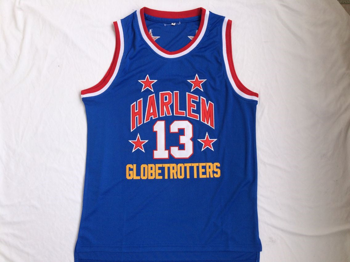 Harlem Basketball Team Wilt Chamberlain No. 13 Blue Jersey