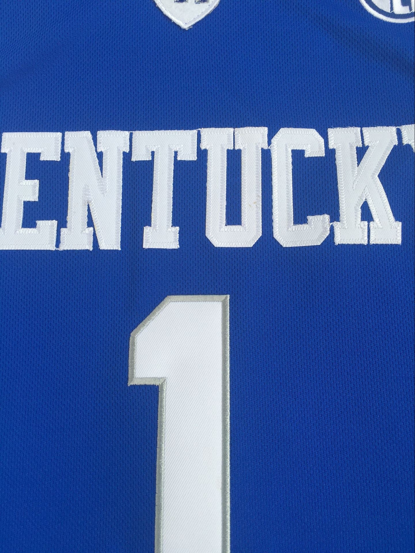 NCAA Kentucky No. 1 Booker Blue University Embroidered Jersey