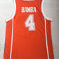 NCAA University of Texas No. 4 Bamba Orange White Embroidered Jersey