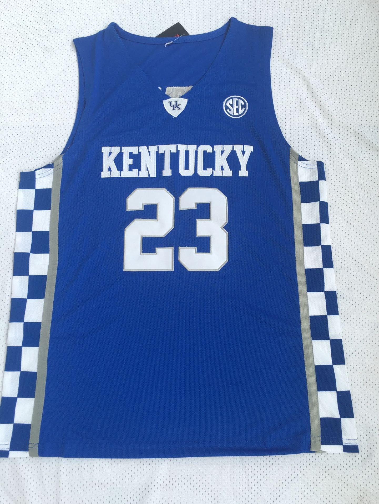 NCAA University of Kentucky No. 23 Davis Blue University Embroidered Jersey