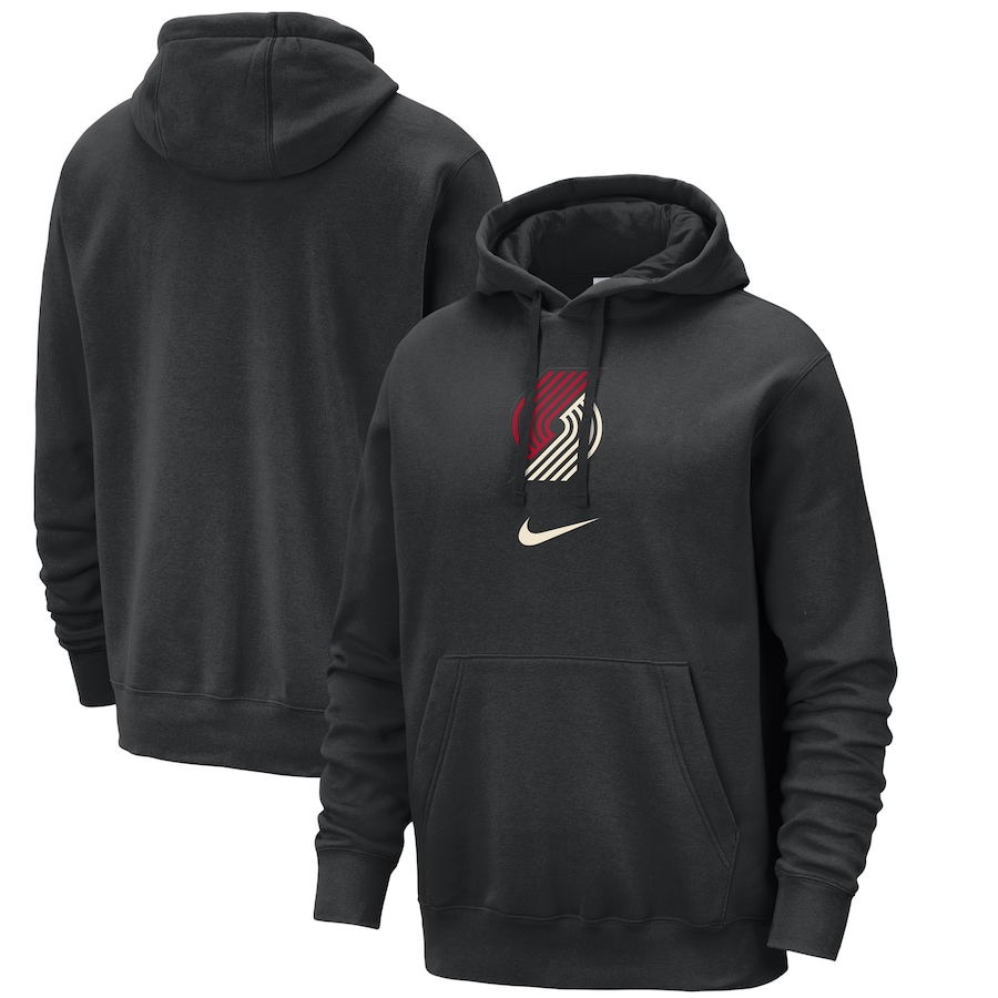 Portland Trail Blazers  2023/24 City Edition Essential Club Pullover Hoodie - Black