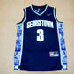 NCAA Allen Iverson No. 3 Georgetown University Edition Basketball Uniform Dark Blue