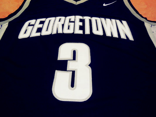 NCAA Allen Iverson No. 3 Georgetown University Edition Basketball Uniform Dark Blue