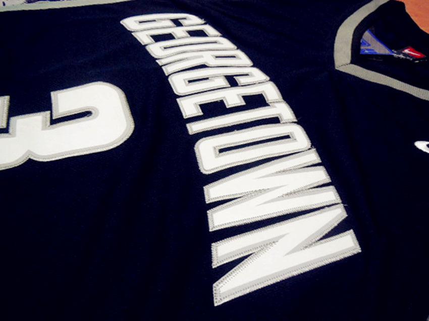 NCAA Allen Iverson No. 3 Georgetown University Edition Basketball Uniform Dark Blue