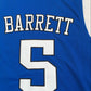 NCAA Duke University No. 5 R.J. Barrett Blue Embroidered Jersey