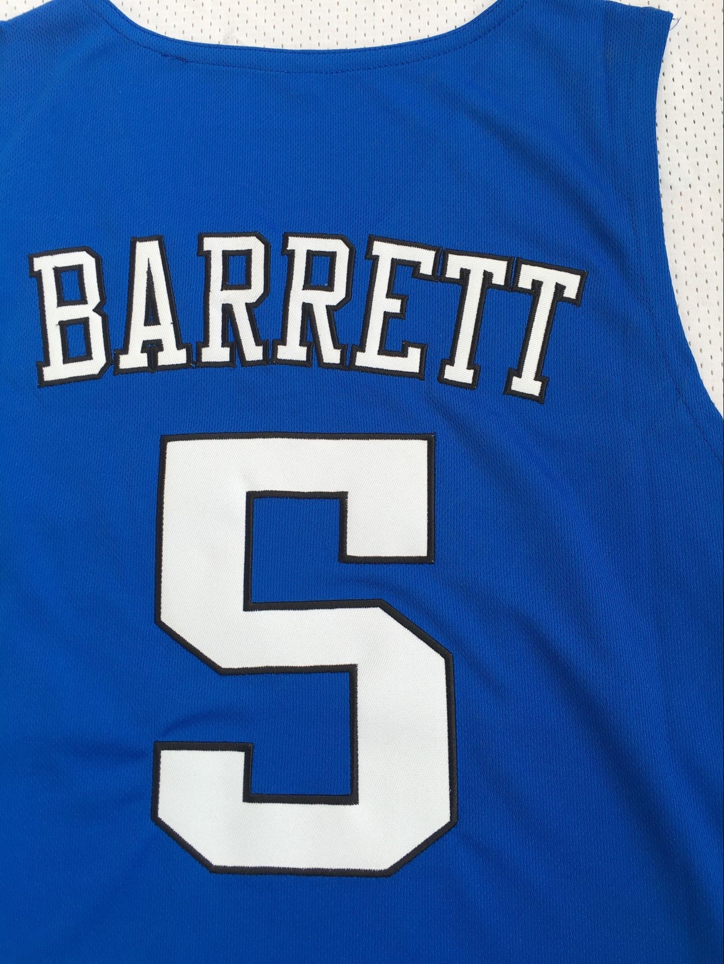 NCAA Duke University No. 5 R.J. Barrett Blue Embroidered Jersey