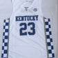 NCAA University of Kentucky No. 23 Davis White University Embroidered Jersey