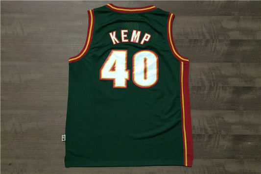 SuperSonics 40# Sean Kemp Green 95-96 Classic Retro Premium Mesh Fan Edition Jersey