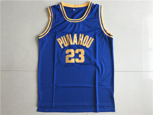 NCAA Punahou University No. 23 Obama blue mesh jersey