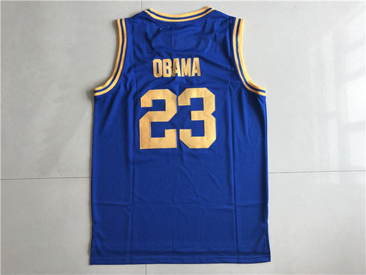 NCAA Punahou University No. 23 Obama blue mesh jersey