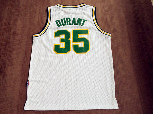 SuperSonics No. 35 Durant Retro White Premium Mesh