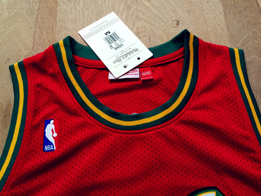 SuperSonics No. 20 Gloves Gary Payton Red 97-98 Classic Retro Premium Mesh Fan Edition Jersey