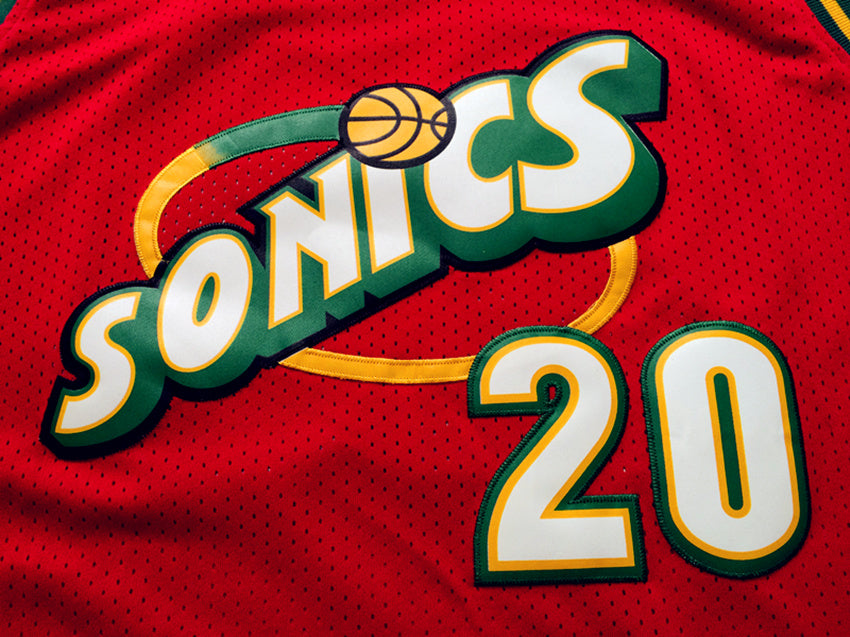 SuperSonics No. 20 Gloves Gary Payton Red 97-98 Classic Retro Premium Mesh Fan Edition Jersey