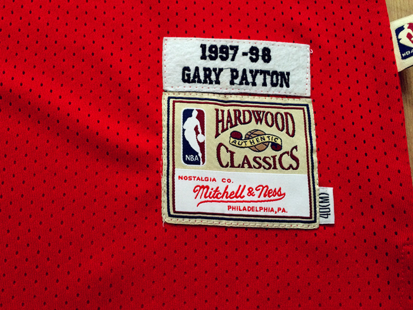 SuperSonics No. 20 Gloves Gary Payton Red 97-98 Classic Retro Premium Mesh Fan Edition Jersey