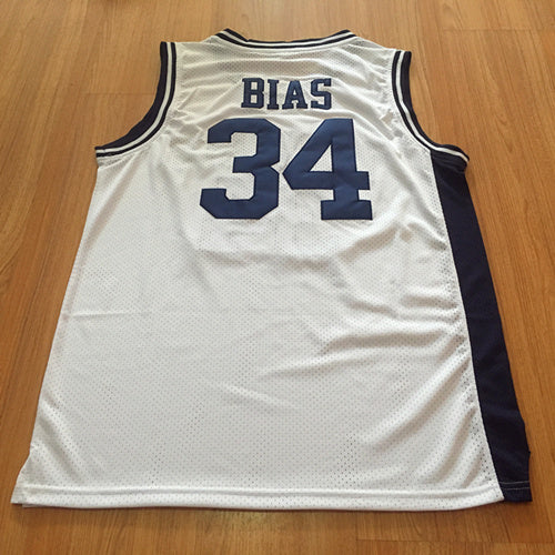 Len Bias No. 34 Retro High School White Jersey