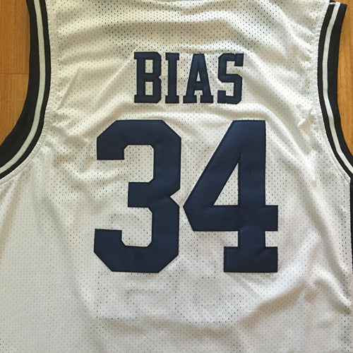 Len Bias No. 34 Retro High School White Jersey