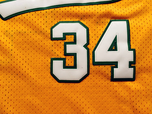 SuperSonics No. 34 Ray Allen Retro Yellow Premium Mesh