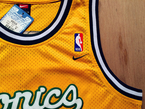 SuperSonics No. 35 Durant Retro Yellow Premium Mesh