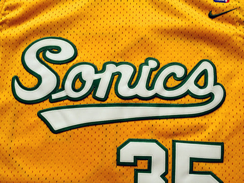 SuperSonics No. 35 Durant Retro Yellow Premium Mesh