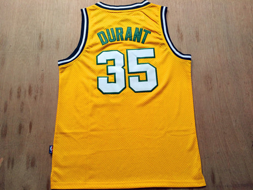 SuperSonics No. 35 Durant Retro Yellow Premium Mesh