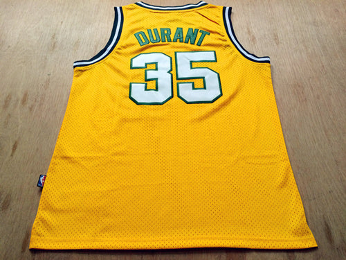 SuperSonics No. 35 Durant Retro Yellow Premium Mesh