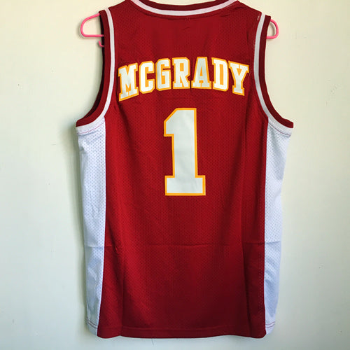 McGrady High School No. 1 red top mesh jersey