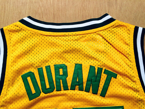 SuperSonics No. 35 Durant Retro Yellow Premium Mesh