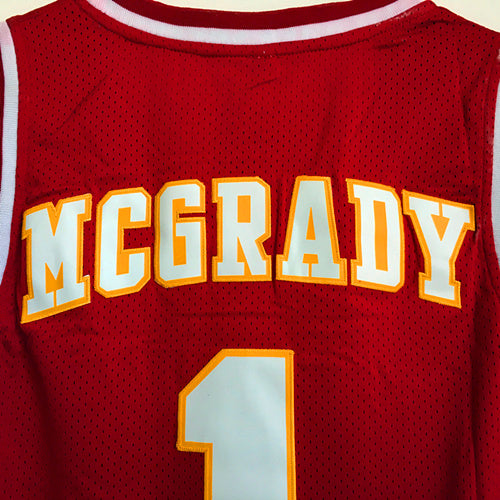 McGrady High School No. 1 red top mesh jersey