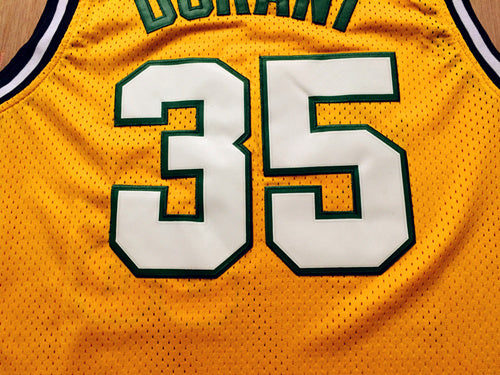 SuperSonics No. 35 Durant Retro Yellow Premium Mesh