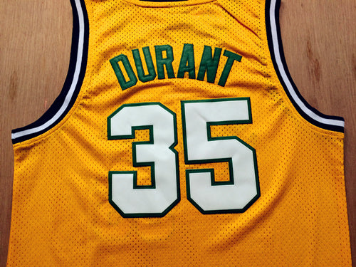 SuperSonics No. 35 Durant Retro Yellow Premium Mesh