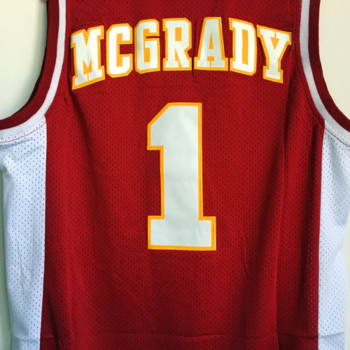 McGrady High School No. 1 red top mesh jersey