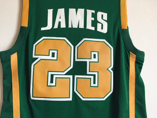 James High School No. 23 Green Premium Mesh Jersey