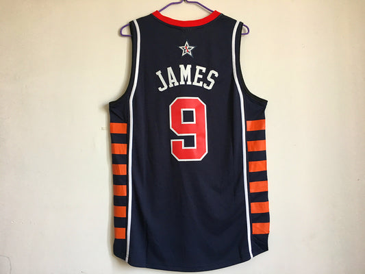 2004 Athens Olympics American Dream Six USA No. 6 James Ultimate Mesh Jersey