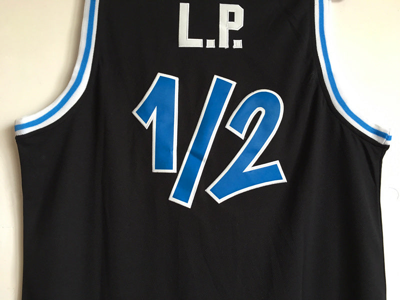 Penny Hardaway 1/2 Black Embroidered Jersey