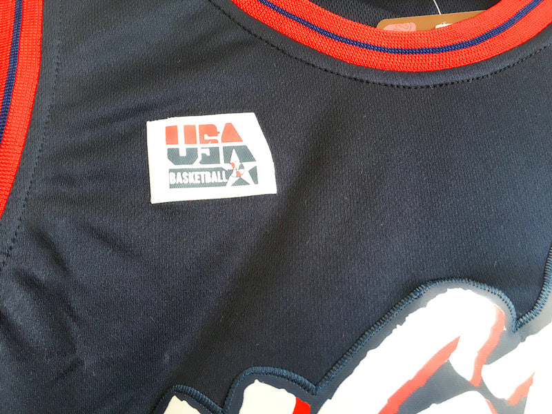 1996 Atlanta Olympics Team USA Dream 3 USA No. 4 Barkley dark blue embroidered jersey