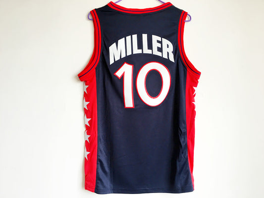 1996 Atlanta Olympics Team USA Dream Third Reggie Miller USA Nr. 10 dunkelblaues besticktes Trikot