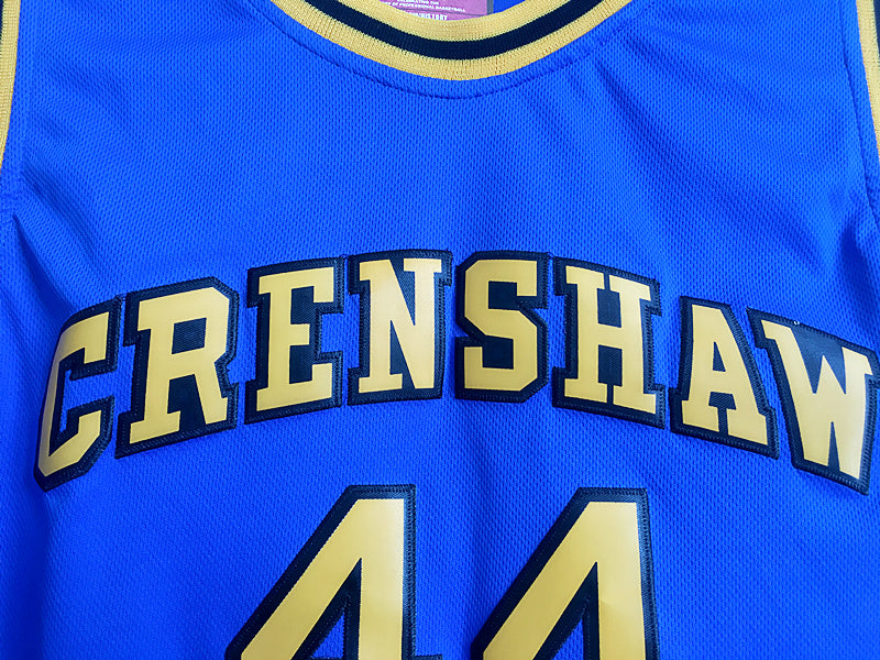 Kobe Bryant Terry Hightower 44 Crenshaw High School Blue Basketball Jersey Moesha