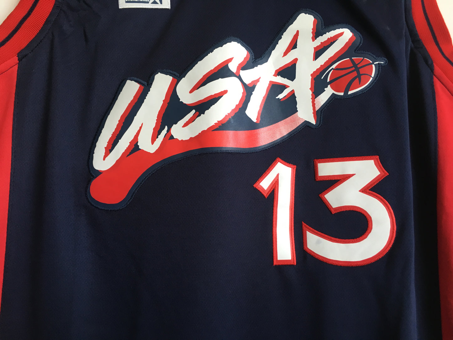 1996 Atlanta Olympics Team USA Dream 3 USA Nr. 13 O'Neal dunkelblaues besticktes Trikot