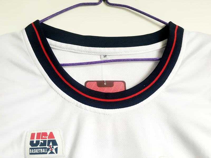 1996 Atlanta Olympics Team USA Dream 3 USA Nr. 5 Hill Weiß besticktes Trikot