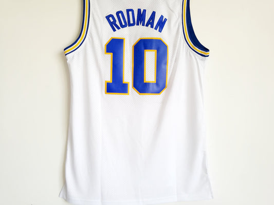 NCAA Rodman University No. 10 Big Chong Net Silver Embroidered Jersey White