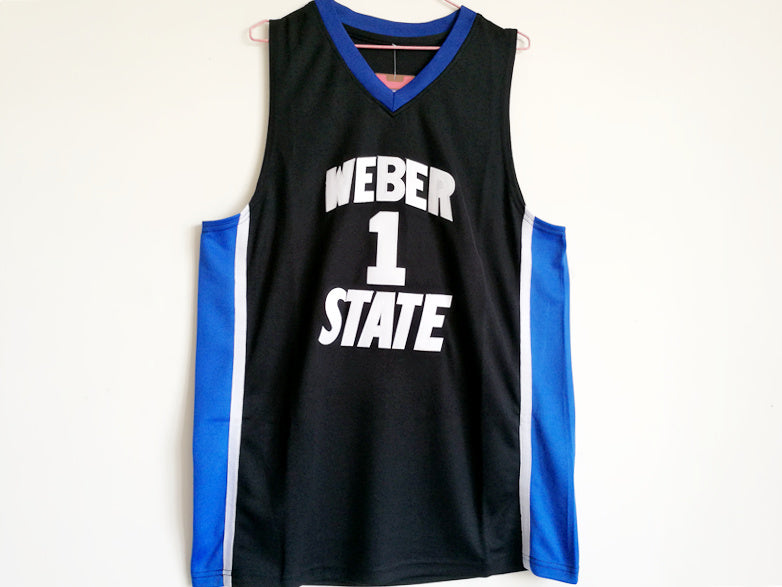 NCAA Weber State University Lillard No. 1 black jersey