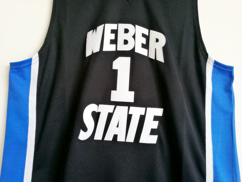 NCAA Weber State University Lillard No. 1 black jersey