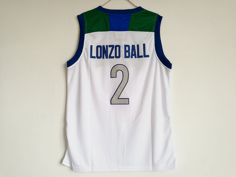 2017 Rookie of the Year "Ball" Lonzo Ball No. 2 Chino Hills High School white jersey