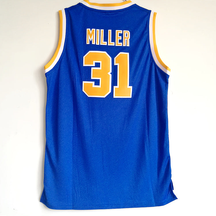 NCAA UCLA No. 31 Miller blue embroidered basketball jersey