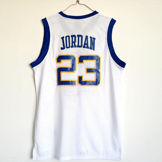 Jordan Laney High School No. 23 White Premium Mesh Jersey