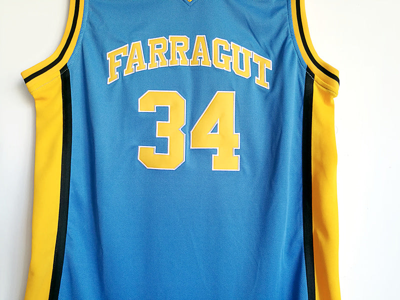 Kevin Garnett No. 34 Farragut High School Blue Embroidered Jersey